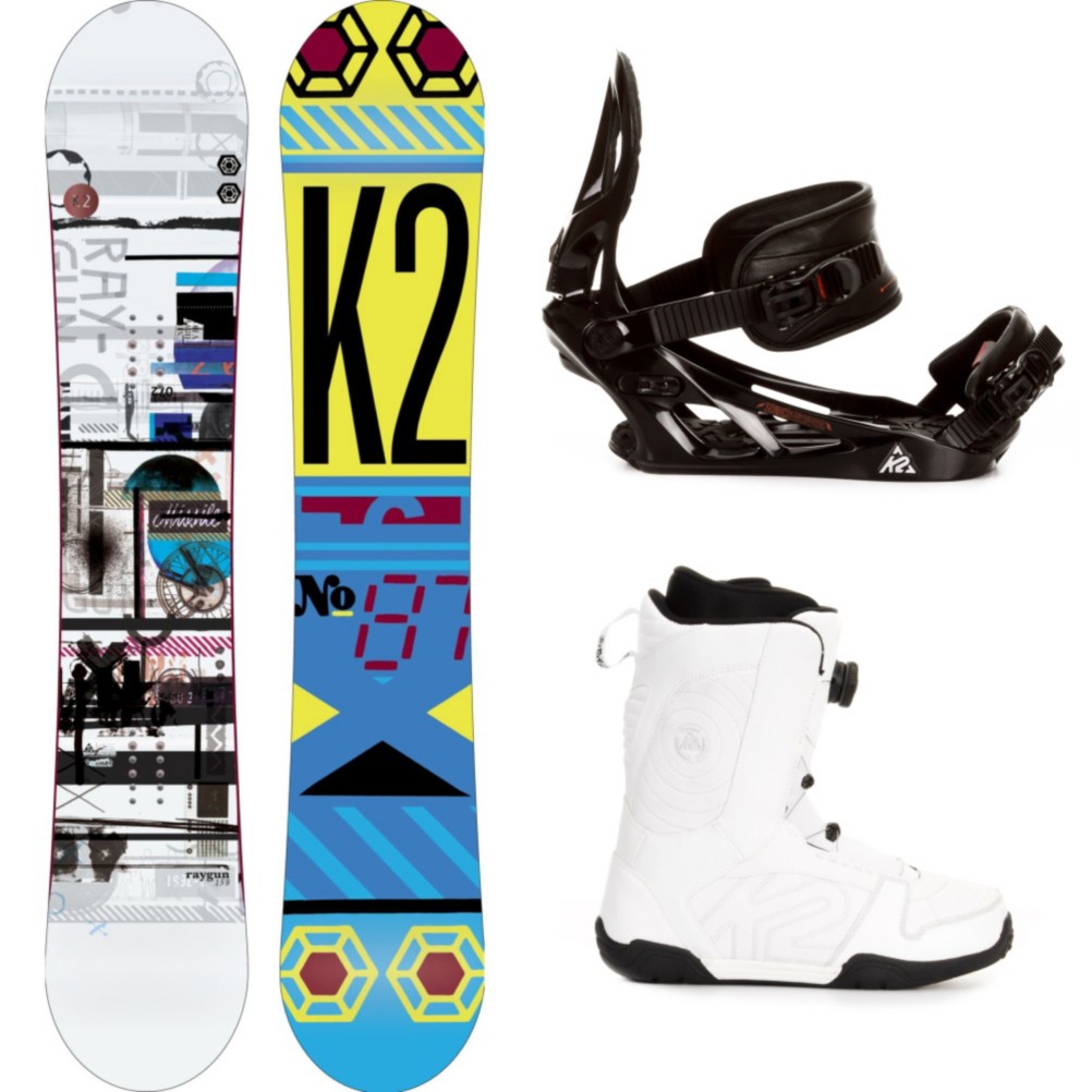 K2 Raygun Complete Snowboard Package, 159cm, swatch
