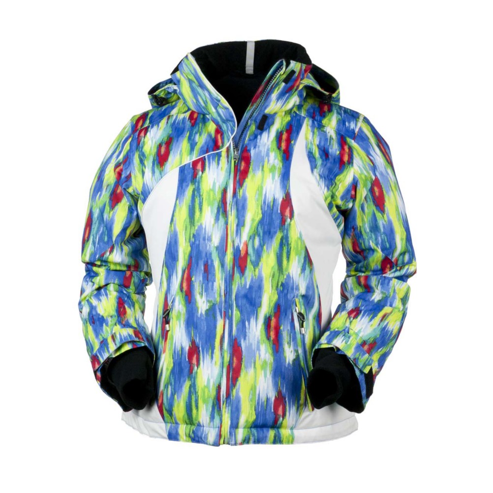 Obermeyer St. Tropez Womens Insulated Ski Jacket, Murano Glass Print, swatch