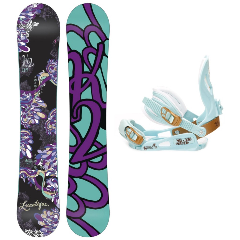 K2 Lunatique Womens Snowboard and Binding Package, 149cm, medium