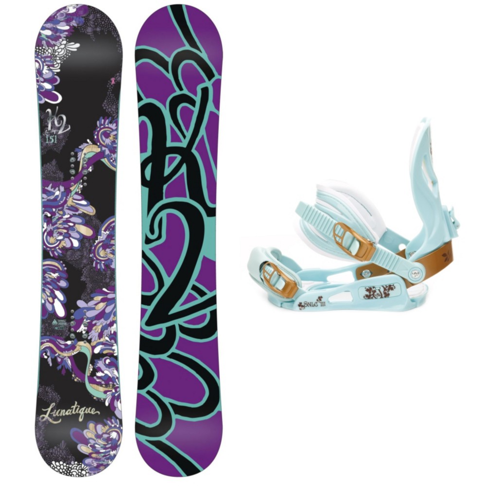 K2 Lunatique Womens Snowboard and Binding Package, 151cm, swatch