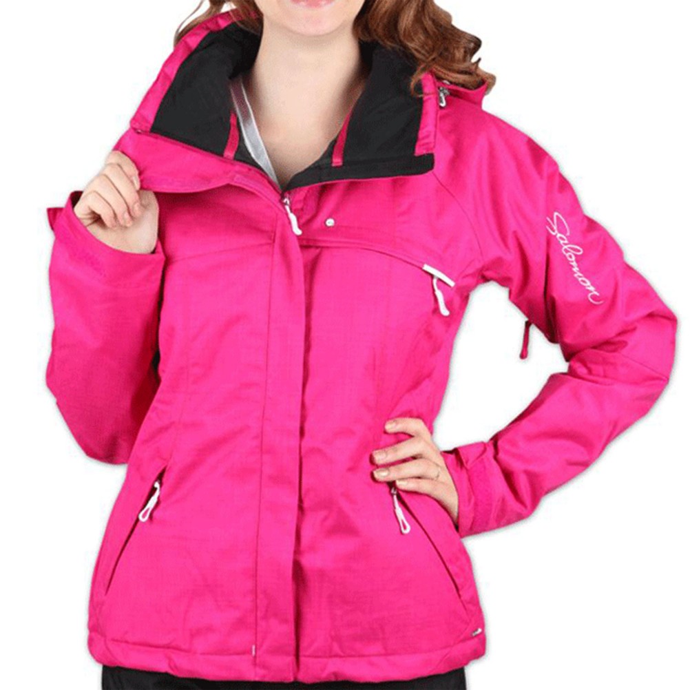Salomon Express Womens Insulated Ski Jacket, Fancy Pink-White, medium