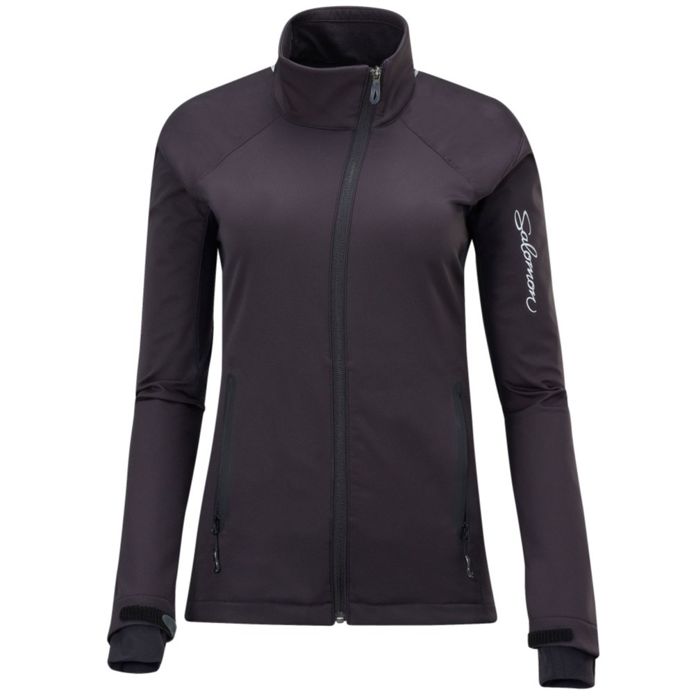 Salomon Active IV Womens Soft Shell Ski Jacket, Black-Black, medium