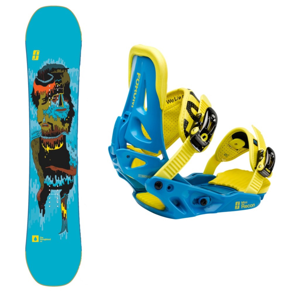 Forum Mini Youngblood Kids Snowboard and Binding Package 2013, 140cm, medium