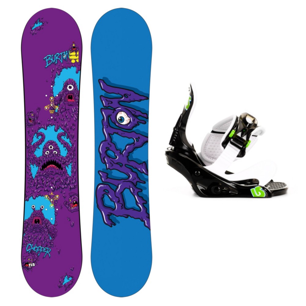 Burton Chopper Kids Snowboard and Binding Package 2013, 115cm, medium