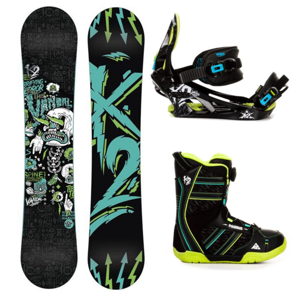 K2 Vandal Kids Complete Snowboard Package 2013, 137cm, swatch