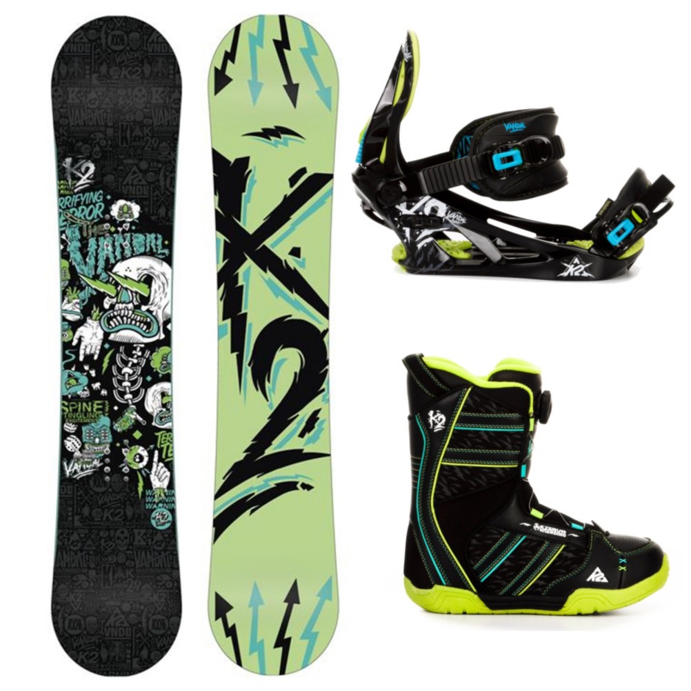 K2 Vandal Kids Complete Snowboard Package 2013, 142cm, swatch