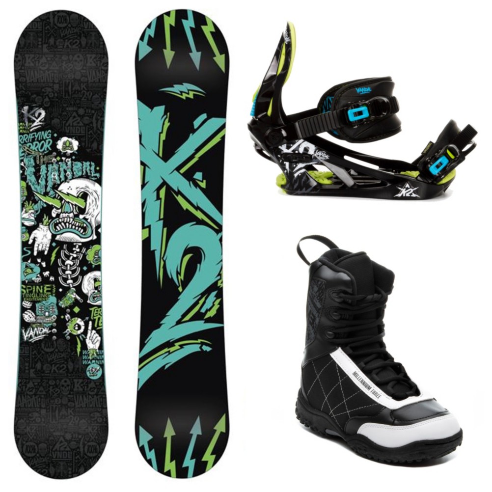 K2 Vandal Kids Complete Snowboard Package 2013, 137cm, swatch