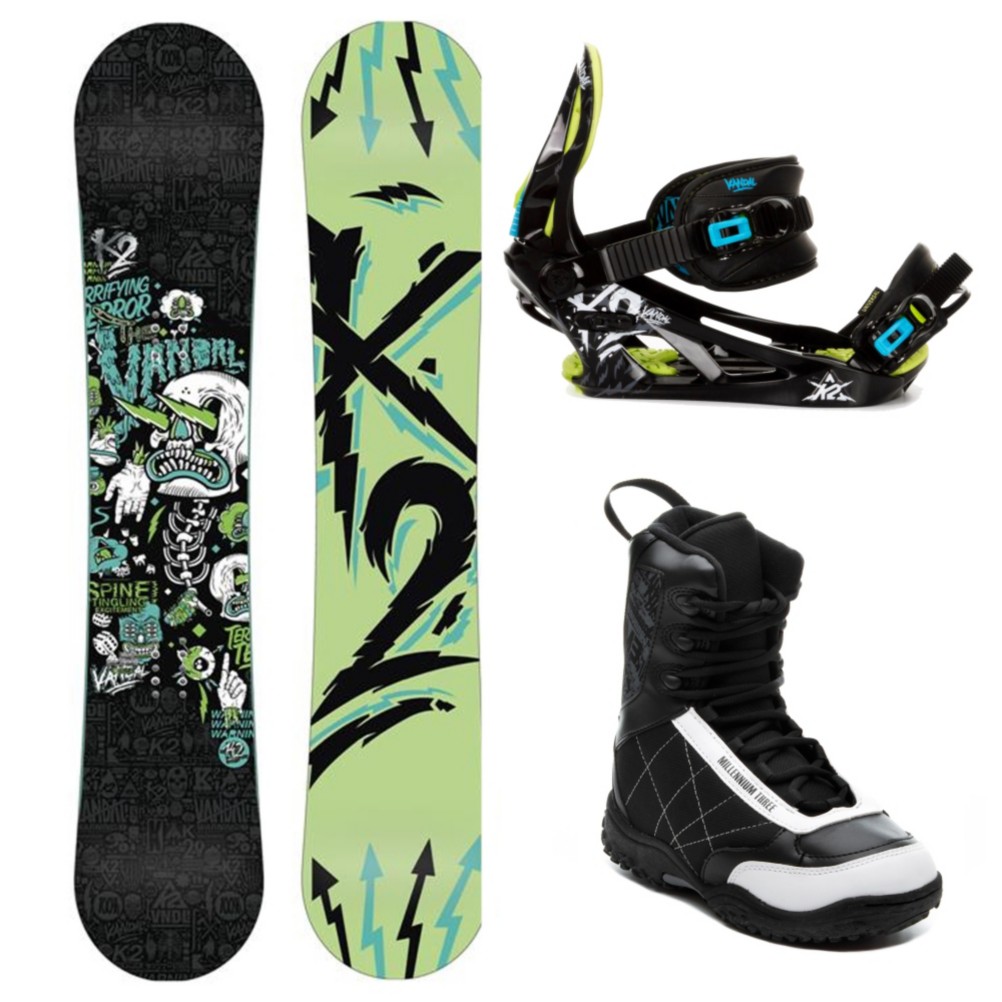 K2 Vandal Kids Complete Snowboard Package 2013, 142cm, swatch