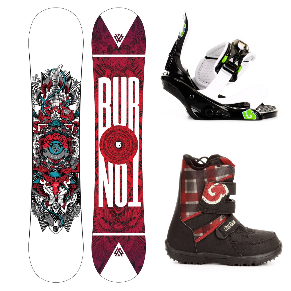 Burton TWC Smalls Kids Complete Snowboard Package 2013, 136cm, swatch