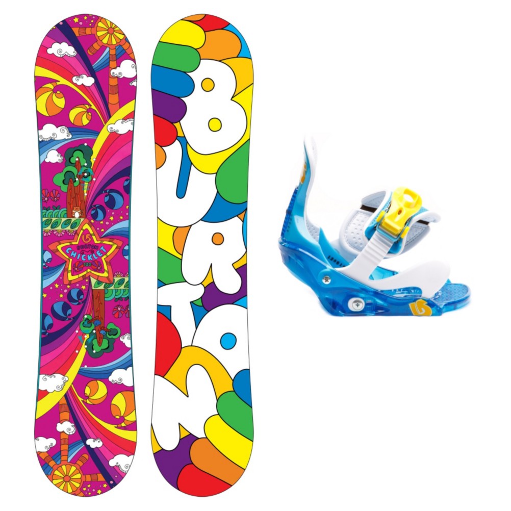 Burton Chicklet Girls Snowboard and Binding Package 2013, 120cm, medium