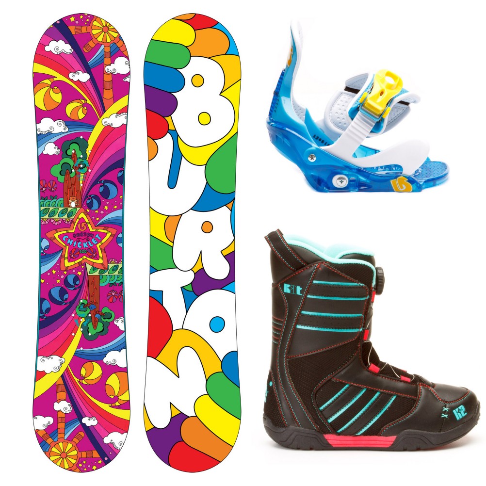 Burton Chicklet Girls Complete Snowboard Package 2013, 120cm, medium