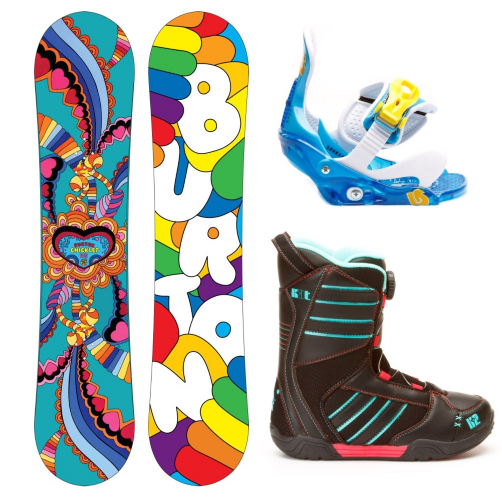 Burton Chicklet Girls Complete Snowboard Package 2013, 125cm, swatch