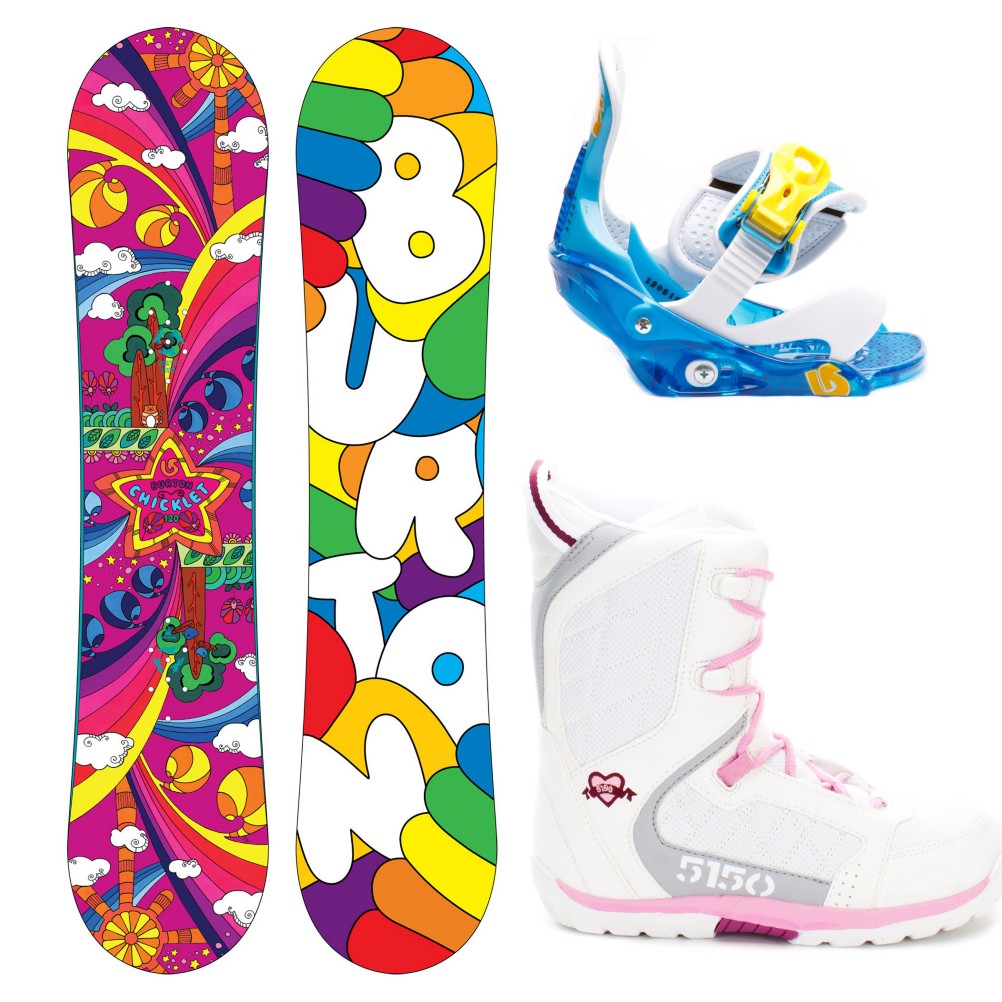 Burton Chicklet Girls Complete Snowboard Package 2013, 120cm, medium