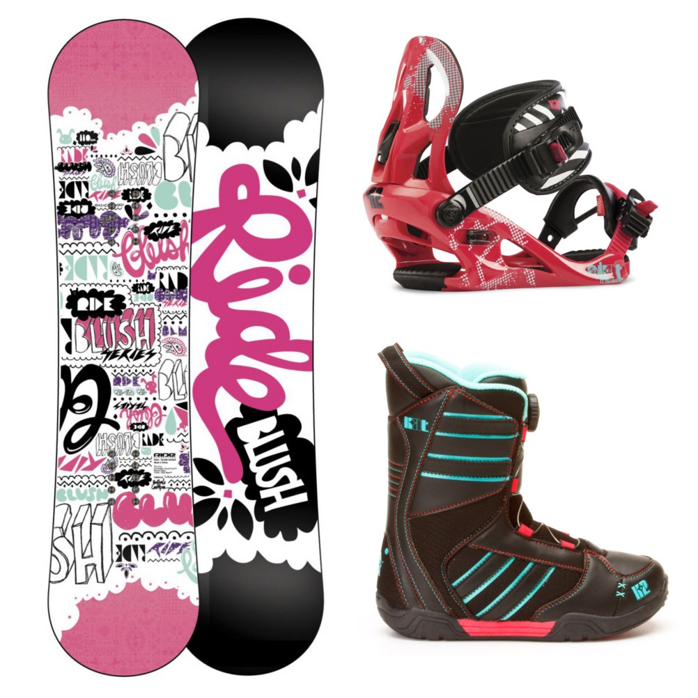 Ride Blush Girls Complete Snowboard Package 2013, 110cm, medium