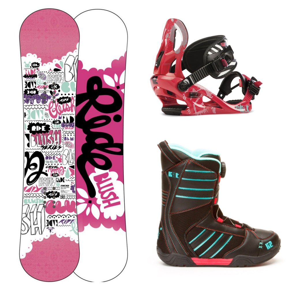 Ride Blush Girls Complete Snowboard Package 2013, 120cm, swatch