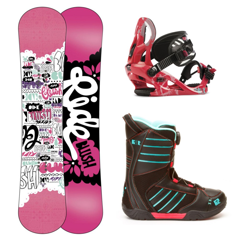 Ride Blush Girls Complete Snowboard Package 2013, 130cm, swatch