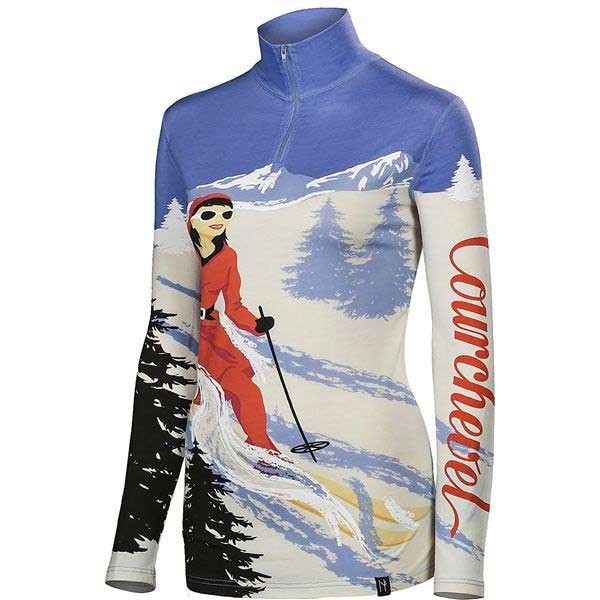 Neve Designs Courchevel Zip Neck Womens Long Underwear Top, , medium