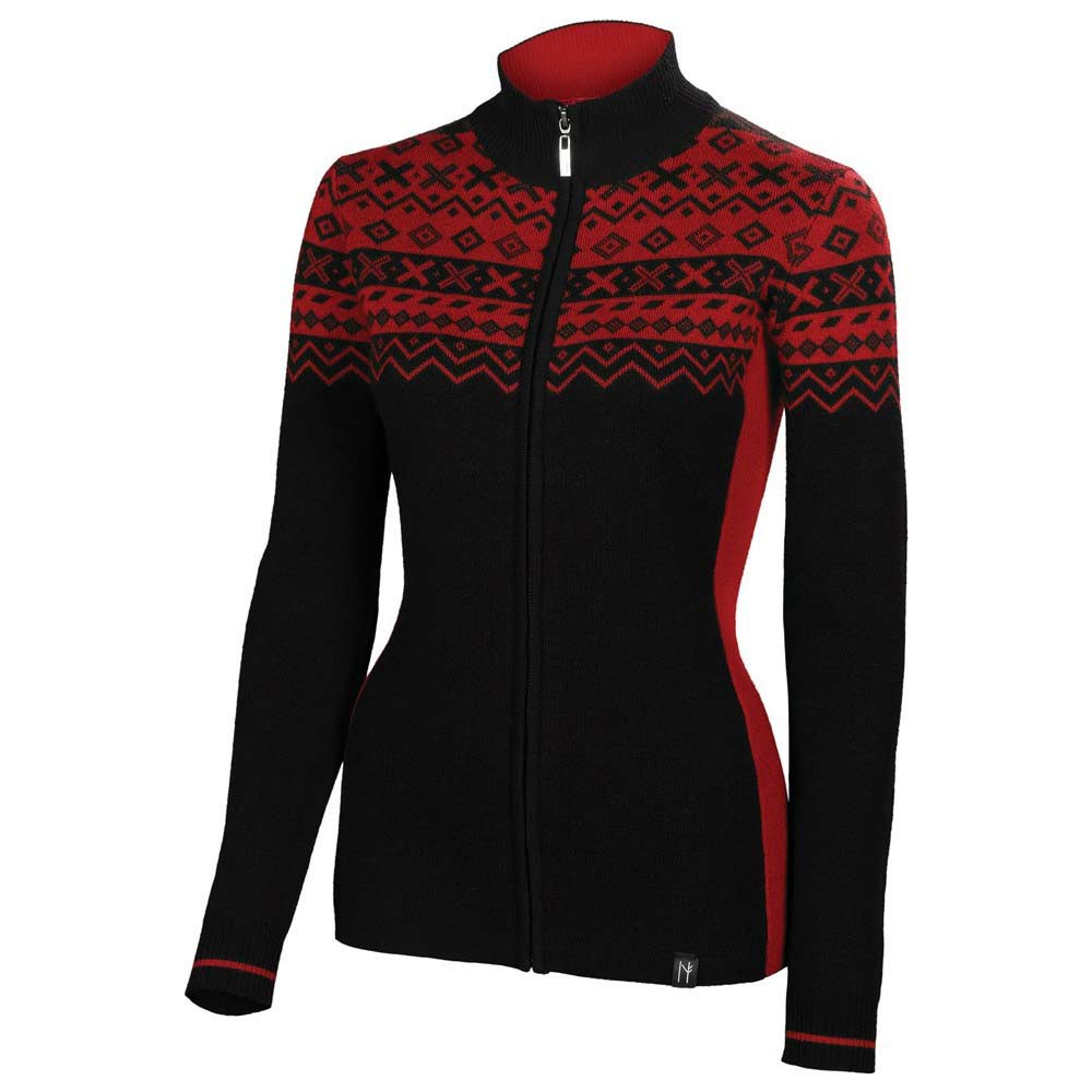 Neve Designs Josephine Full Zip Womens Sweater, Black, swatch