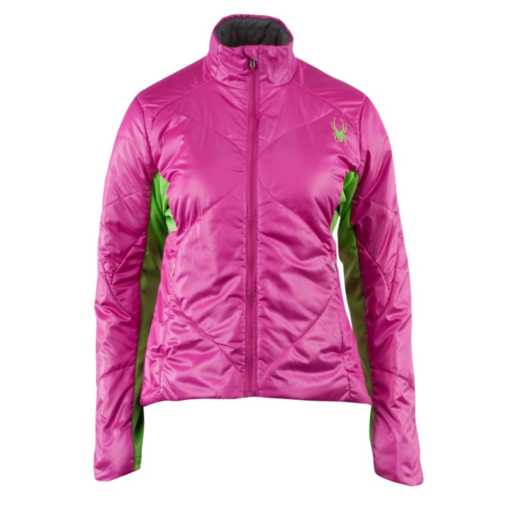 Spyder Spinsulator Insulator Womens Jacket, Sassy Pink-Green Flash, swatch
