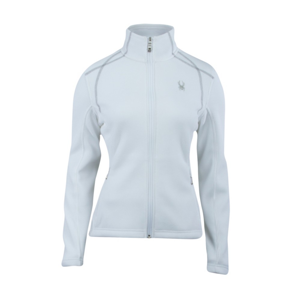 Spyder Core Virtue Full Zip Womens Sweater, White, swatch