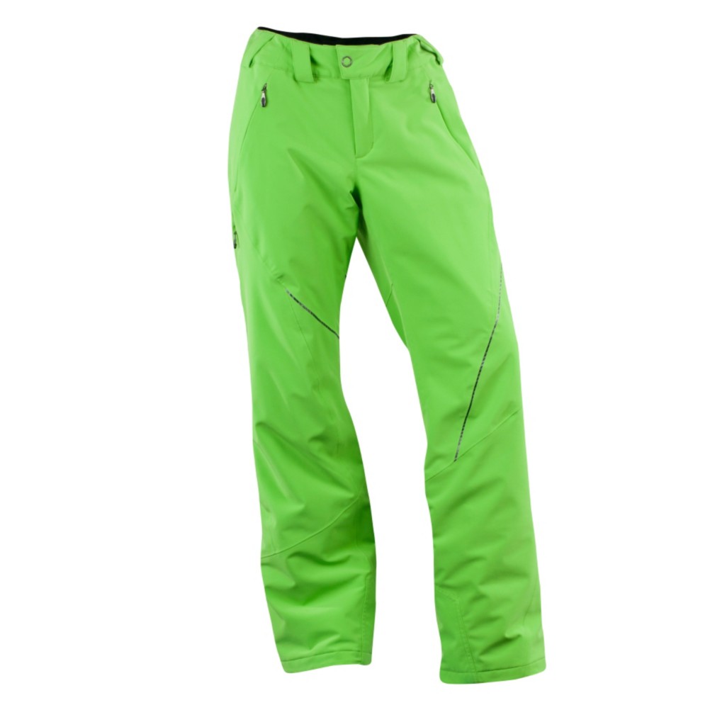 Spyder Thrill Tailored Fit Womens Ski Pants, Green Flash, swatch