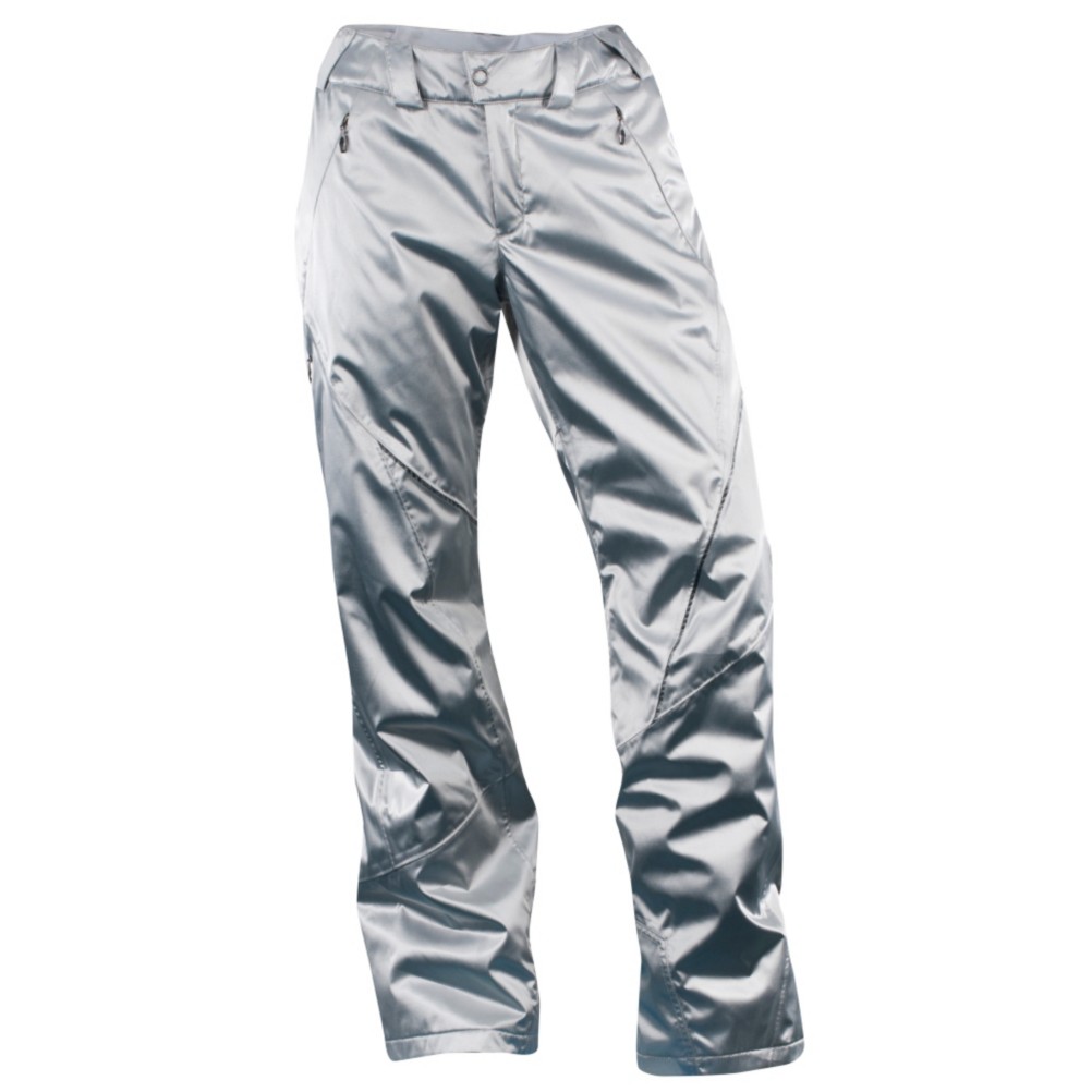 Spyder Thrill Tailored Fit Womens Ski Pants, Silver, swatch