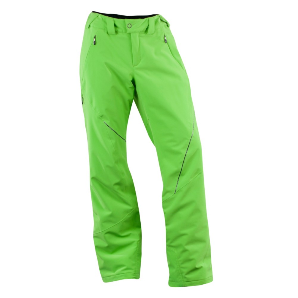 Spyder Thrill Tailored Fit Long Womens Ski Pants, Green Flash, swatch