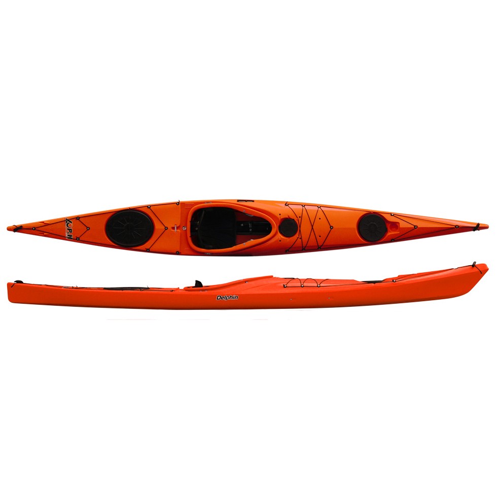 P&H Delphin 155 Surf Touring Kayak 2013, Lava, swatch