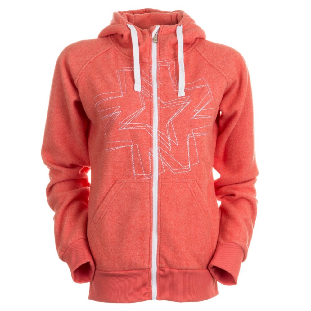 Nikita Rockwell Fleece Womens Hoodie, Melange Coral, swatch