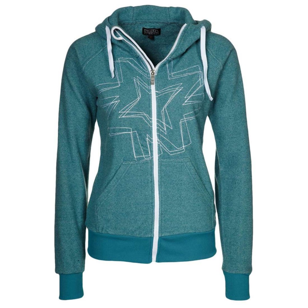 Nikita Rockwell Fleece Womens Hoodie, Melange Ocean, swatch