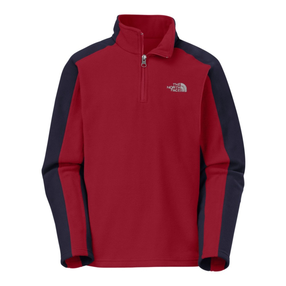The North Face Glacier 1/4 Zip Kids Midlayer, Biking Red, swatch