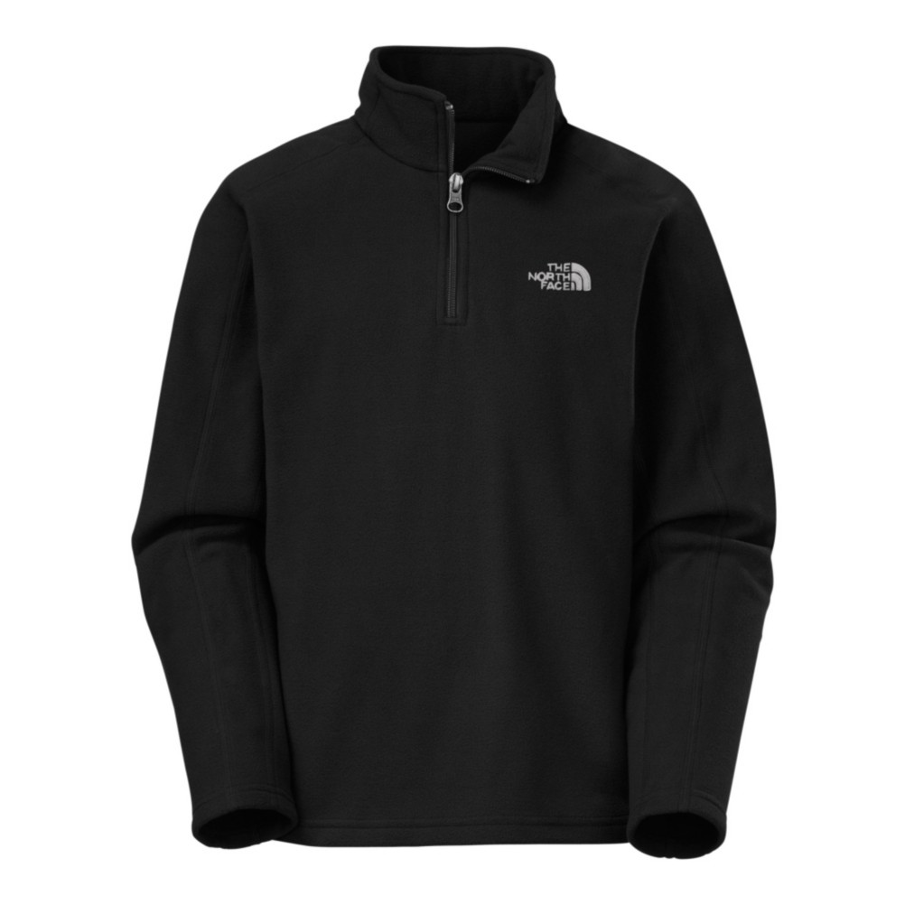 The North Face Glacier 1/4 Zip Kids Midlayer, TNF Black, swatch