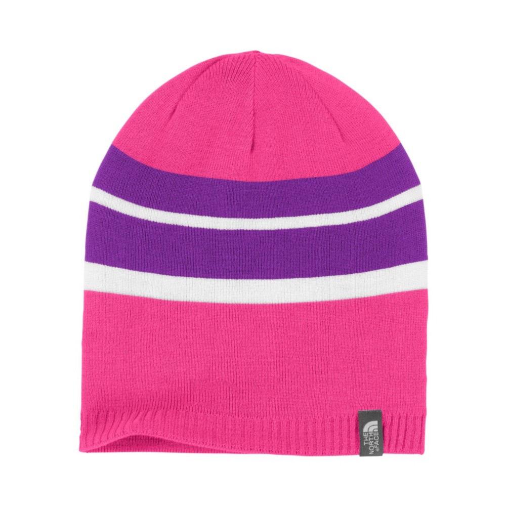 The North Face Reversible Leavenworth Kids Hat, Passion Pink, swatch