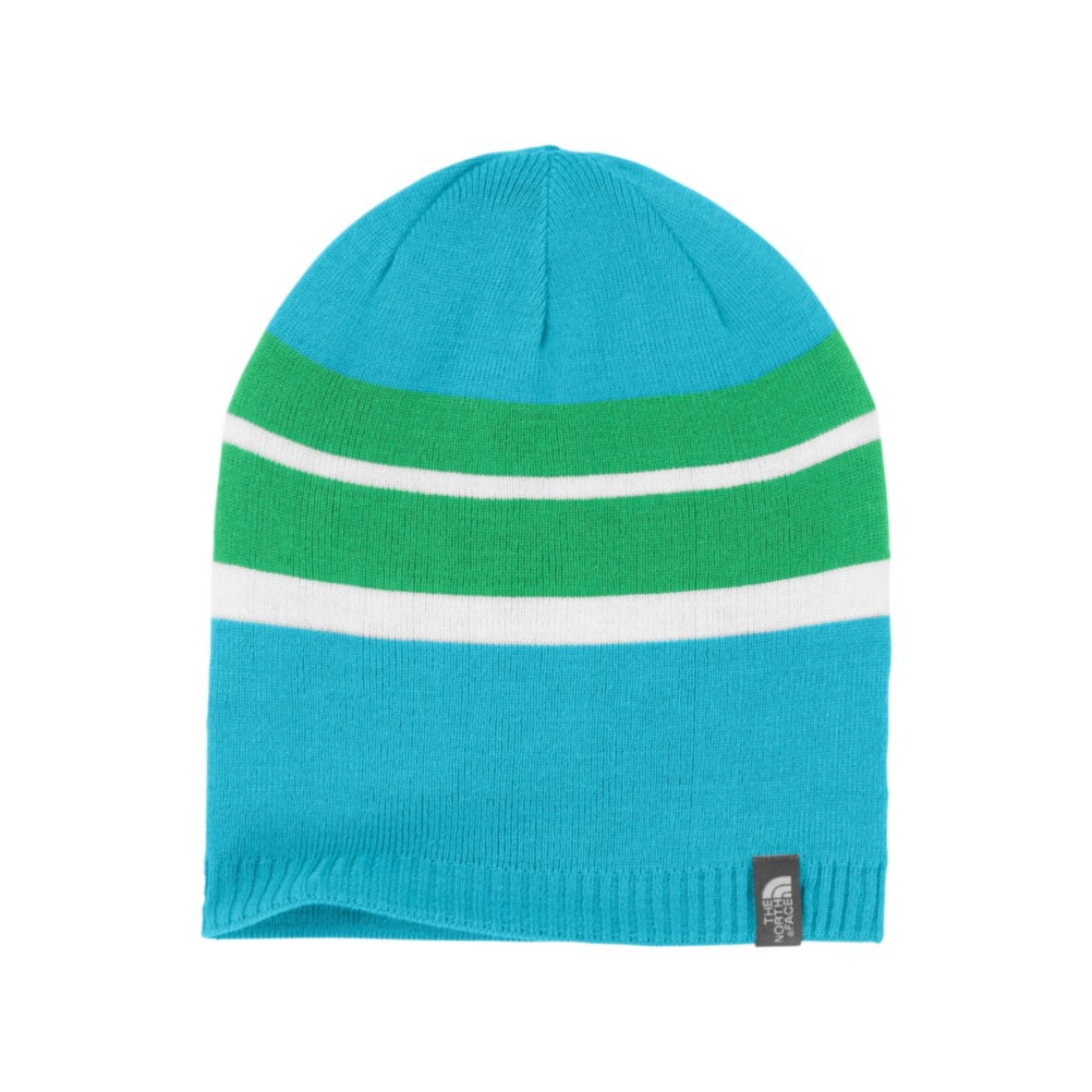 The North Face Reversible Leavenworth Kids Hat, Turquoise Blue, swatch
