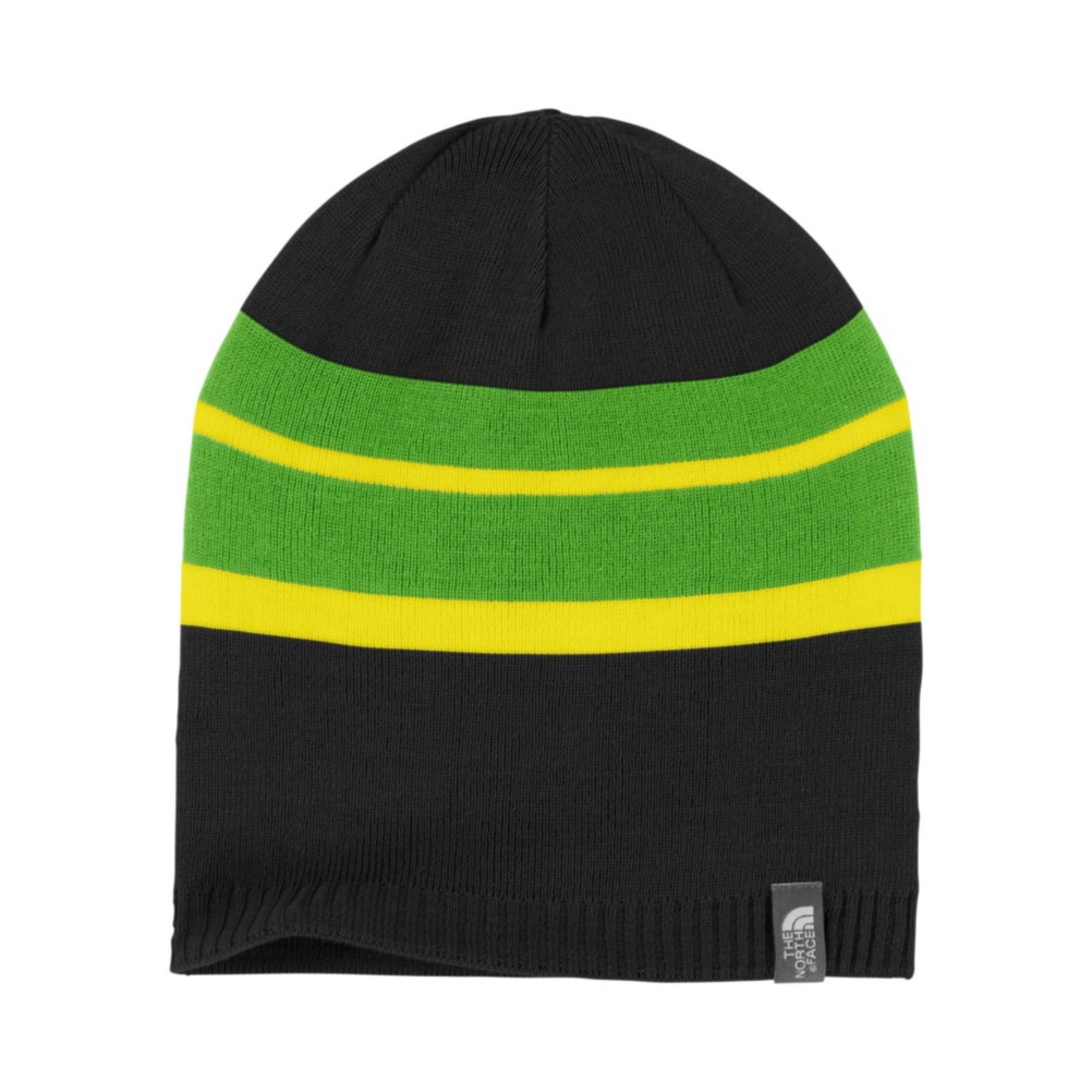 The North Face Reversible Leavenworth Kids Hat, TNF Black-Flashlight Green, swatch