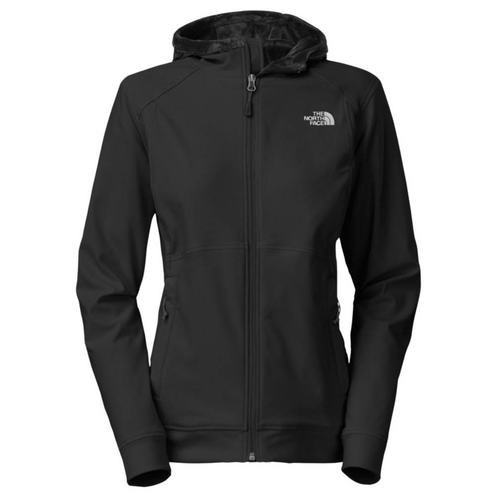 The North Face Maddie Raschel Hoodie Womens Soft Shell Ski Jacket, TNF Black, swatch