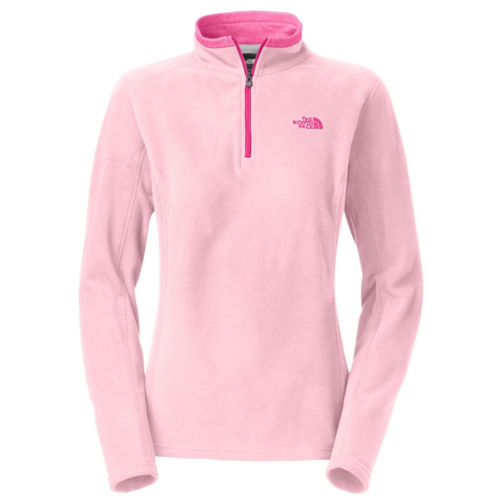 The North Face Glacier 1/4 Zip Womens Mid Layer, Coy Pink, swatch