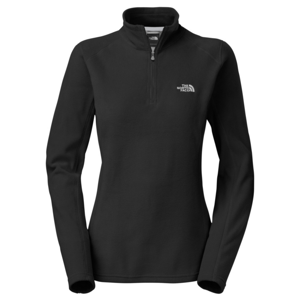 The North Face Glacier 1/4 Zip Womens Mid Layer, TNF Black, swatch