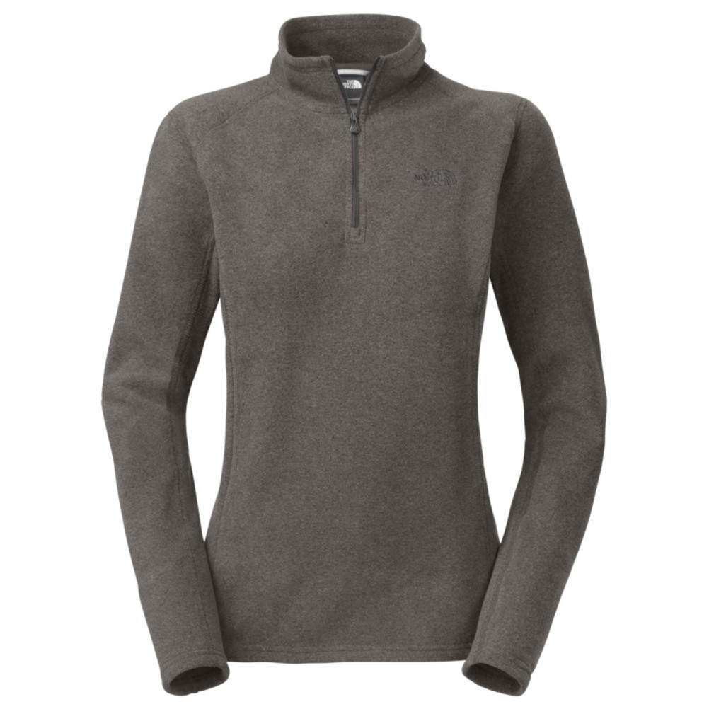 The North Face Glacier 1/4 Zip Womens Mid Layer, Graphite Grey Heather, swatch