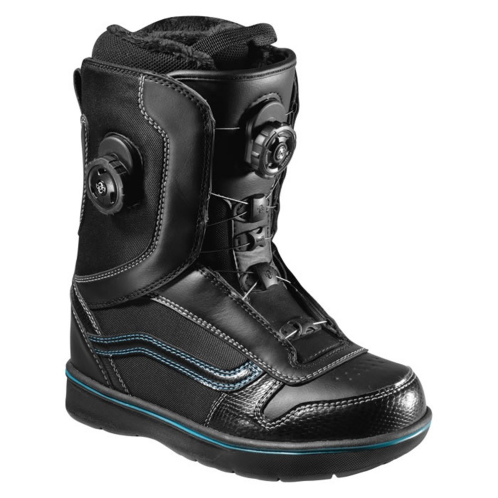 Vans Aura Boa Womens Snowboard Boots 2013, Black-Blue, swatch