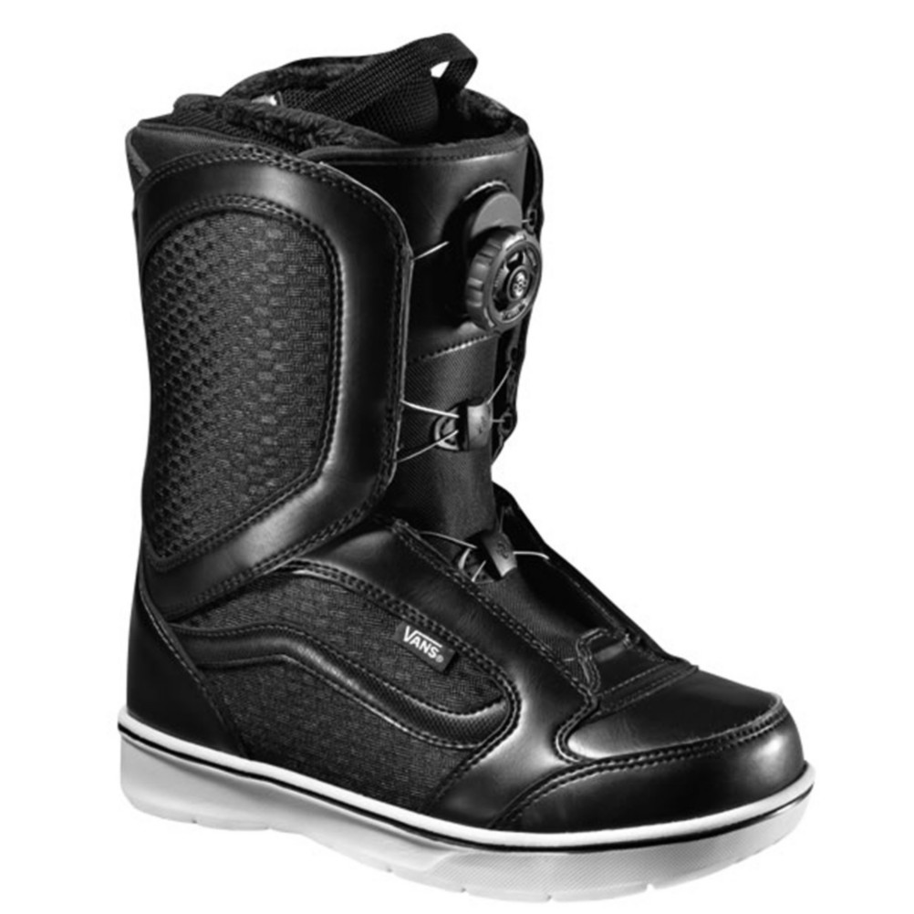 Vans Encore Boa Womens Snowboard Boots 2013, Black-White, swatch