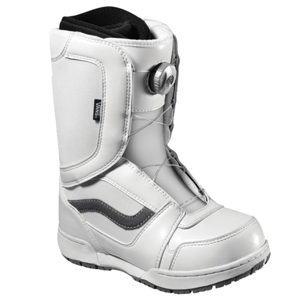Vans Encore Boa Womens Snowboard Boots 2013, White-Grey, swatch