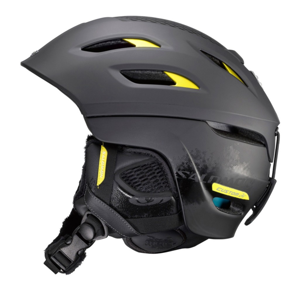 Salomon Allium Custom Air Helmet 2014, Black Matte-Green, swatch