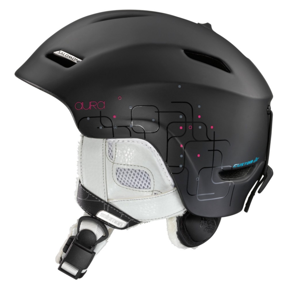 Salomon Aura Custom Air Womens Helmet 2014, Black Matte-White, swatch