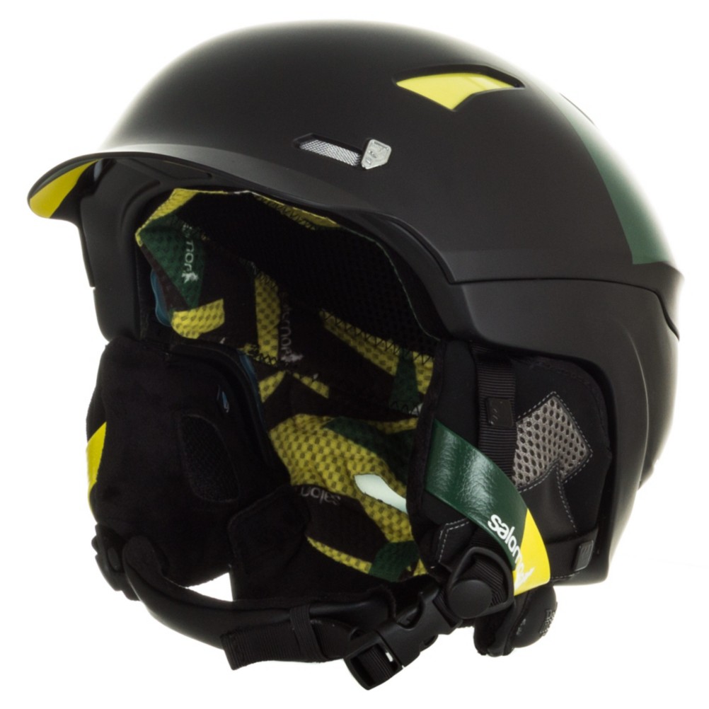 Salomon Prophet Custom Air Helmet 2014, Black-Green-Yellow Matt, swatch