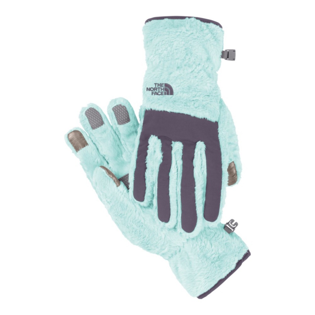 The North Face Etip Denali Thermal Womens Gloves, Frosty Blue-Greystone, swatch