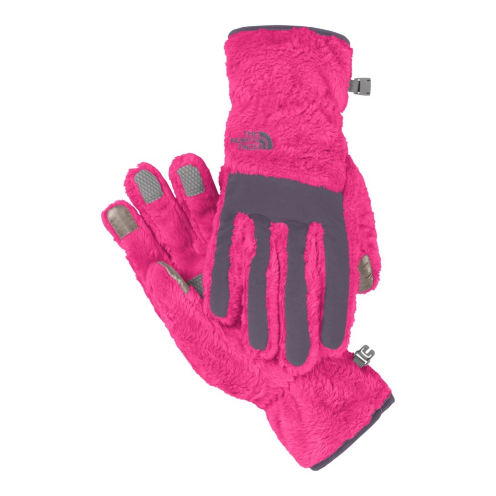 The North Face Etip Denali Thermal Womens Gloves, Passion Pink-Greystone Blue, swatch