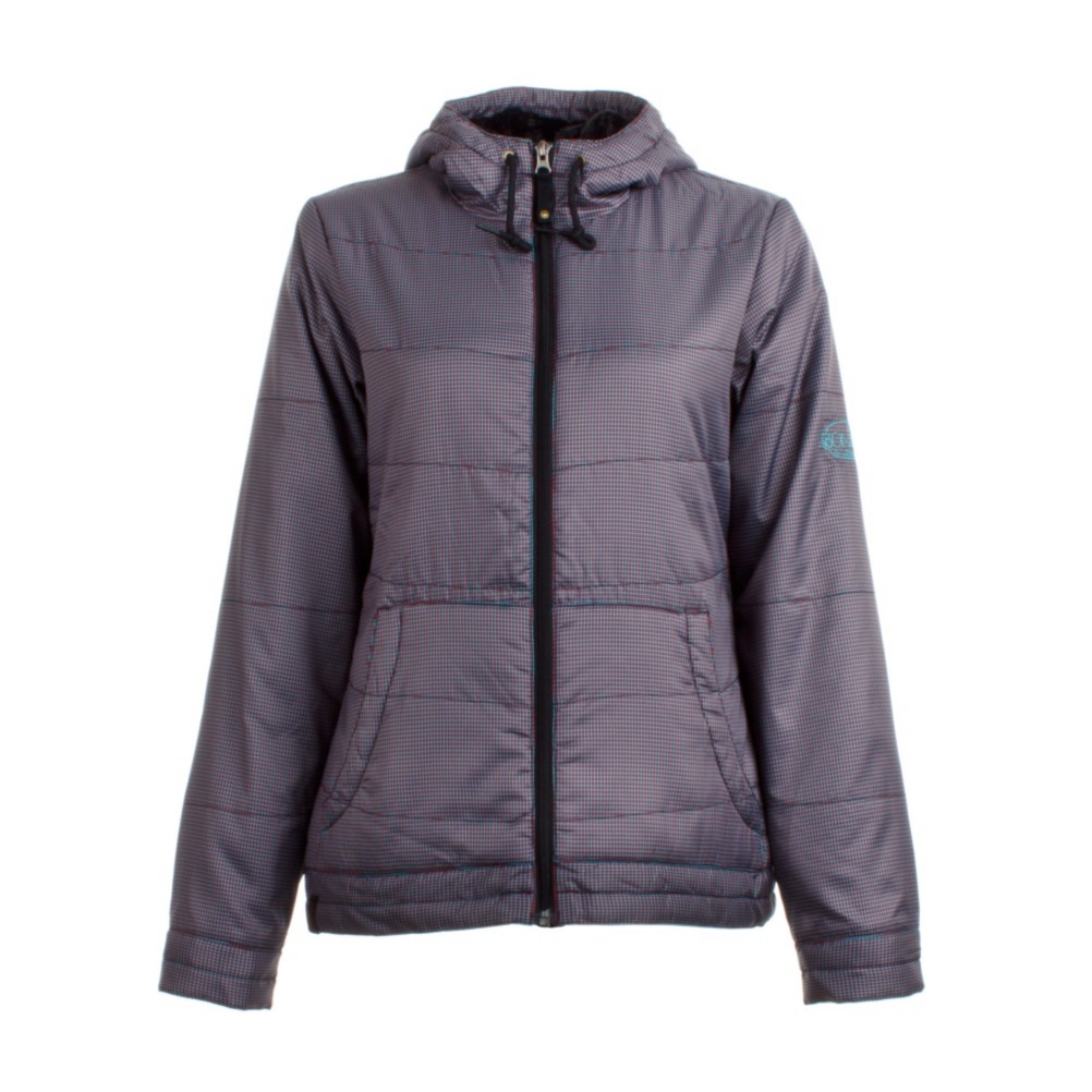 Bonfire Polar Womens Hoodie, Small Plaid Cranberry, swatch