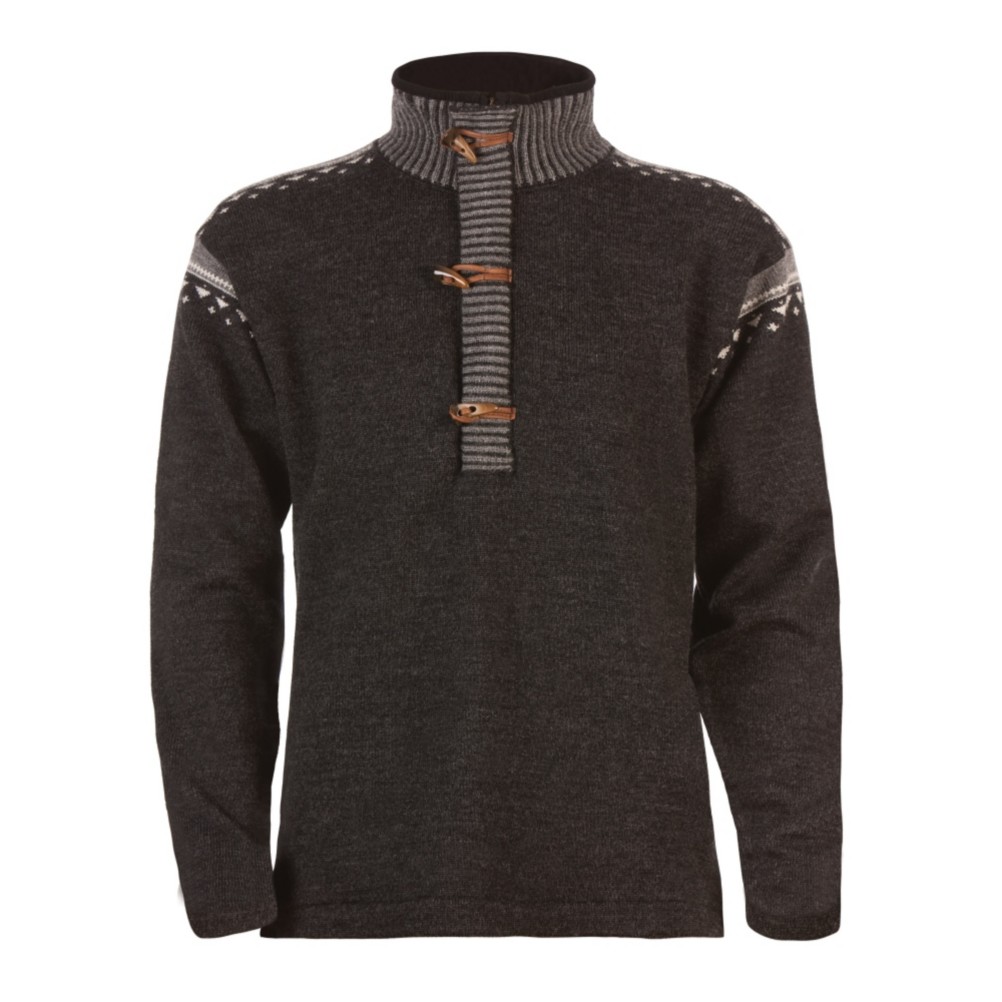 Dale Of Norway Finnskogen Windproof Mens Sweater, Dark Charcoal-Smoke-Off White, 256