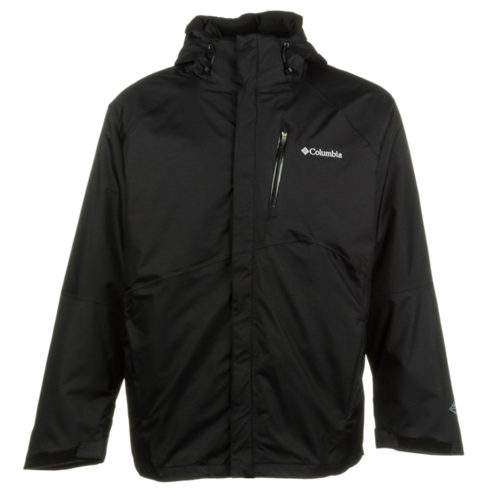 Columbia Powderkeg Interchange Big Mens Insulated Ski Jacket, Black, 256